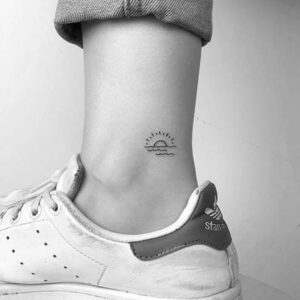 Sun and Sea Ankle Tattoos Design