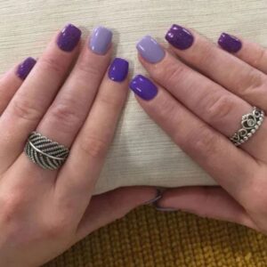 Purple Square Nails design