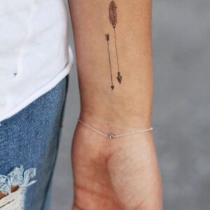 arow on wrist tattoos for women