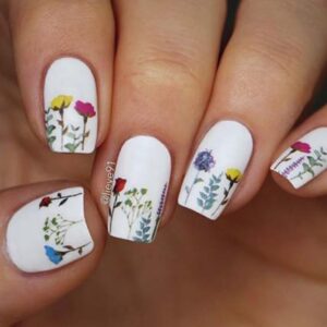 Cute Floral Nail Art