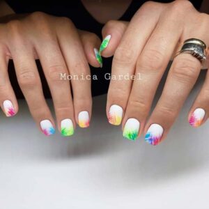 Vibrant Rainbow Nail Art