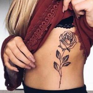 Rose Rib Tattoo