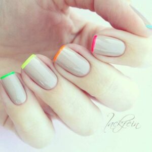 Neon Colored French Tips
