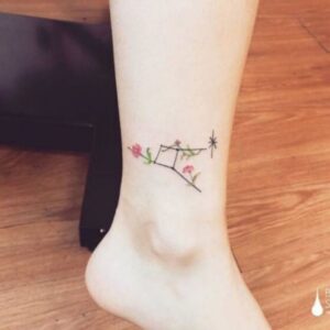 Taurus Constellation Tattoo on leg