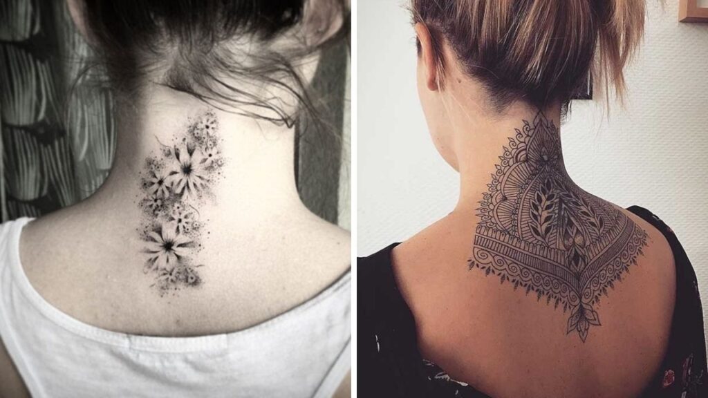 20 Beautiful Back of Neck Tattoos Ideas for Women - PhineyPet