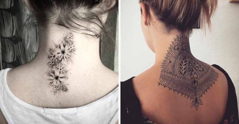 20 Beautiful Back of Neck Tattoos Ideas for Women