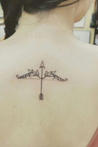 Bow and Arrow Tattoo on the Back