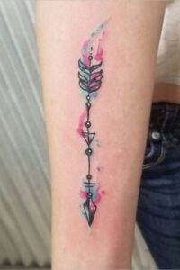 Colorful Arrow Tattoo