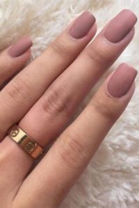 Matte pink nails