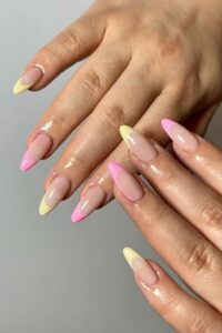 Pink & Yellow Tips