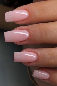 Pale pink nails