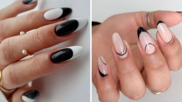 25 Best Black French Manicure Ideas And Designs