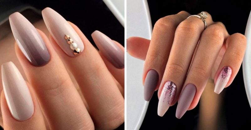 21 Glam Mauve Nails Art for a Stunning Look