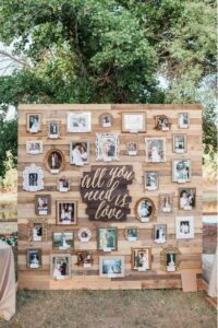 outdoor coutry rustic wedding backdrop