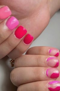Pink and Red Short Nails, short nails, short nail designs, nail designs for short nails, designs for short nails, short nail ideas, short cute nails, nail designs short