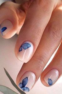 Short Butterfly Nails, short nails, short nail designs, nail designs for short nails, designs for short nails, short nail ideas, short cute nails, nail designs short