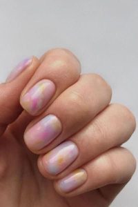 Watercolor Effect Nails, short nails, short nail designs, nail designs for short nails, designs for short nails, short nail ideas, short cute nails, nail designs short