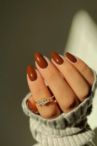 Chocolate almonds beautiful nails
