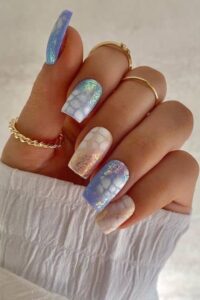 Mermaid Sparkly Nails