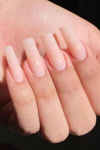 Pink Flat Tips Nails