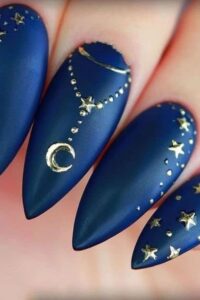 Navy Blue With Gold Decoration