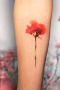 Realistic Carnation Tattoo