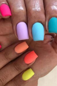 Matte Colored Nails