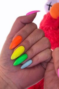 Brightly Colored Nails