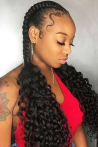 French Braid with Weave