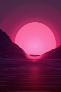 Neon Pink Sunset iphone wallpaper