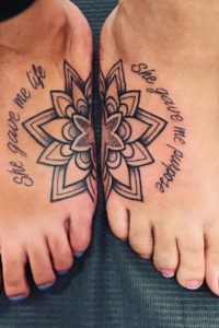 Mother-Daughter Foot Tattoo