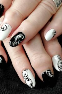 Artistic Black and White Swirls