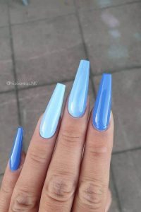Blue Gradient Ombre, ombre nails, ombre nail art, ombre nails designs, ombre nails ideas
