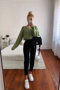 Green Cardigan, sweater outfit ideas, fall outfit ideas, winter outfit ideas