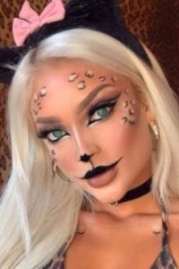 Cute Leopard, halloween makeup ideas, halloween makeup design, halloween makeup