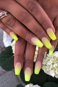 Yellow Ombre Nails, ombre nails, ombre nail art, ombre nails designs, ombre nails ideas