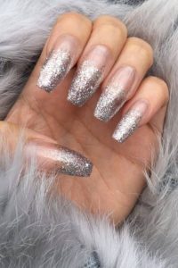 Silver Glitter Ombre, ombre nails, ombre nail art, ombre nails designs, ombre nails ideas