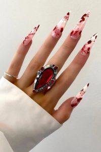 Bloody Mary, halloween nails, halloween nails ideas, halloween nails designs