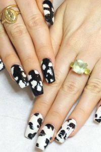 Reverse Cow Print, cute cow print nails, cow print nail designs, cow print nails ideas