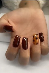 Tortoiseshell Inspired Nails, fall nails designs, fall nails ideas, fall nails, autumn nails, pretty fall nails, cute fall nails
