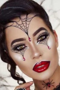 Spider Web Makeup, halloween makeup ideas, halloween makeup design, halloween makeup