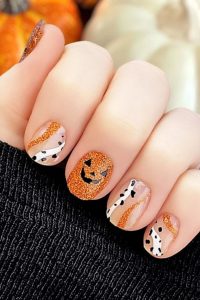 Jack O’Lantern Halloween Nails, halloween nails, halloween nails ideas, halloween nails designs