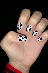 Classic Cow Print Nails