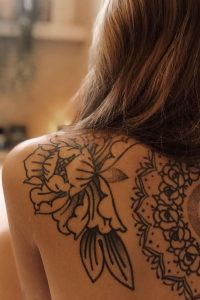 Mandala with Roses, Shoulder Tattoos