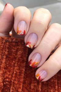 Maple leaf Autumn Nails, fall nails designs, fall nails ideas, fall nails, autumn nails, pretty fall nails, cute fall nails