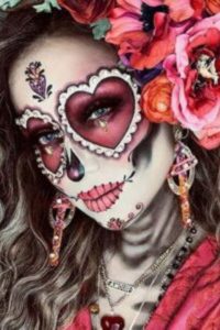 Bold Sugar Skull, halloween makeup ideas, halloween makeup design, halloween makeup