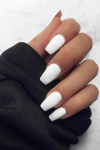 Pure White, classic nails, pretty nails, cute nails, cute nails colors, cute nails designs