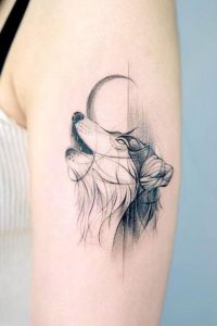 Wolf Shoulder Tattoo, wolf tattoo, wolf tattoo for women, wolf tattoo design
