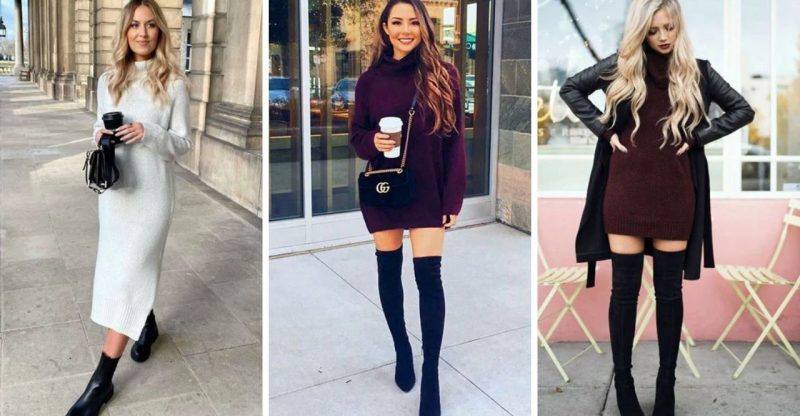 9 Types of Boots You Can Wear with a Sweater Dress