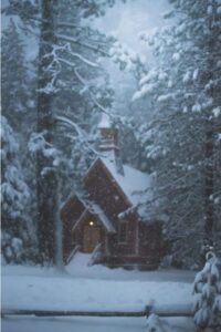 Cabin in the Wood, winter iphone wallpaper, winter background iphone, winter wallpaper iphone, winter iphone background